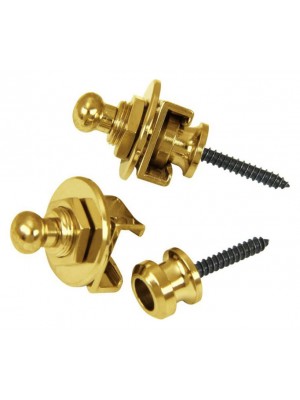 End Pin Strap Lock Gold