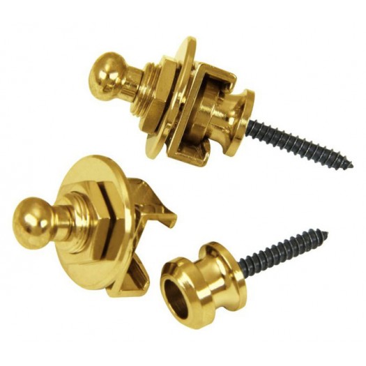 End Pin Strap Lock Gold